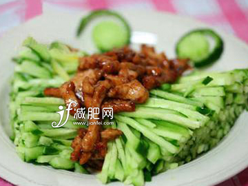 兒童減肥吃什麼好 黃瓜拌肉絲