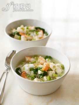 桌子,海產,飲食,室內,湯匙_sb10067715j-001_Miso soup with shrimp and tofu_創意圖片_Getty Images China