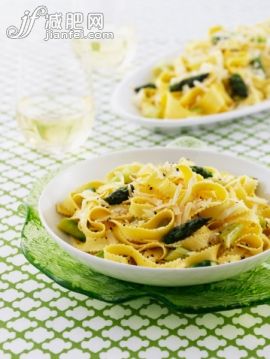 飲食,桌子,影棚拍攝,桌布,碗_152830852_Bowl of tagliatelle with green asparagus and pecorino, close-up_創意圖片_Getty Images China