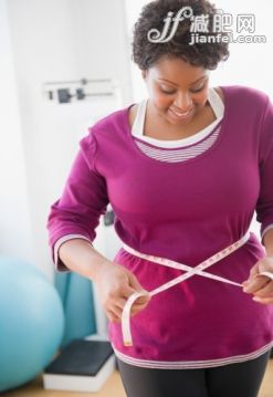 人,生活方式,測量工具,室內,25歲到29歲_115620874_African American woman measuring her waist_創意圖片_Getty Images China