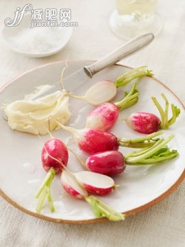 夏天,蘿蔔,開胃品,餐前小吃,攝影_563737213_Radishes with Butter and Salt_創意圖片_Getty Images China