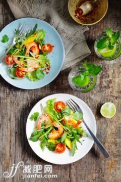 飲食,飲料,食品,銀餐具,餐具_472128579_Prawn and green mango salad_創意圖片_Getty Images China