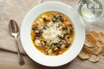 飲食,室內,盤子,奶酪,湯_116658837_vegetable bean soup_創意圖片_Getty Images China