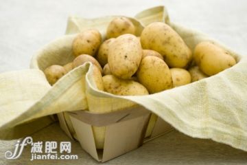 飲食,食品,影棚拍攝,籃子,蔬菜_138537797_Fresh potatoes in basket_創意圖片_Getty Images China